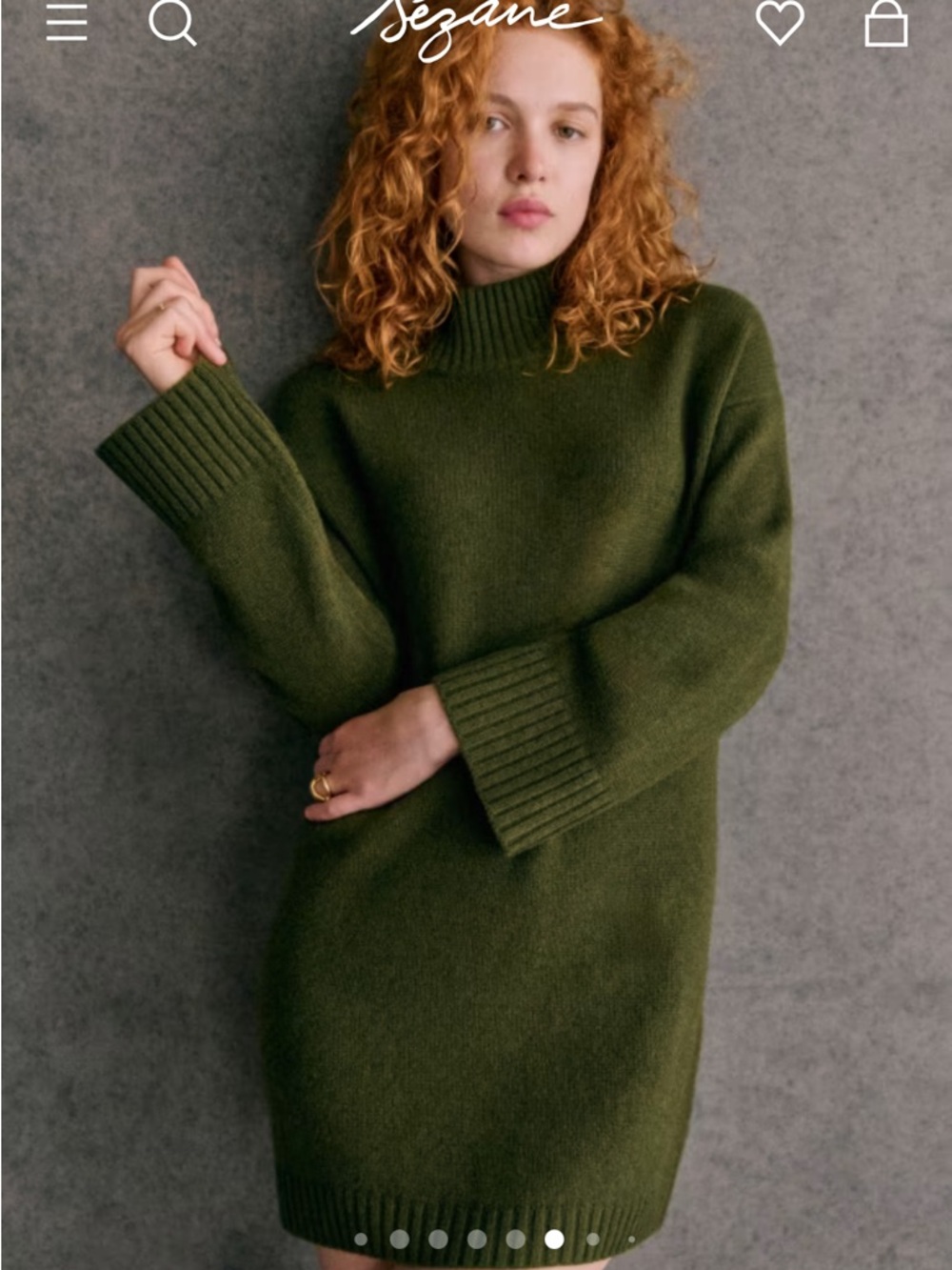Sezane Paulie Dress Perfect Green M - Picture 4 of 13